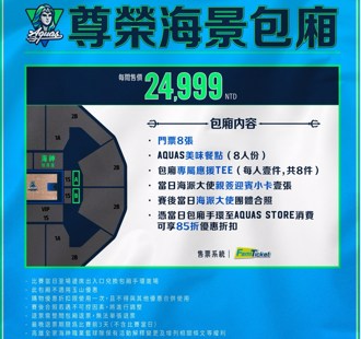 TPBL》海神季票與家庭護照27日開賣 首推尊榮海景包廂