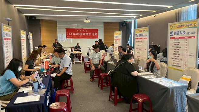为协助民眾顺利就业，并因应产业人力需求，劳动部桃竹苗分署10月在桃园、新竹及苗栗地区共办理9场徵才活动，邀集213家厂商释出近9千个工作机会，其中桃园地区办理6场，邀请133家企业释出4930个职缺。（图／桃竹苗分署）