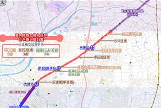 台南永康鐵路地下化可行性研究獲核定 3處平交道將消失