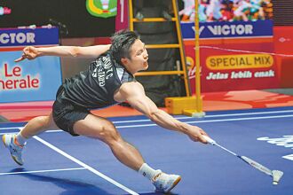 韓國羽球公開賽》周天成先盛後衰 不敵安東森無緣爭冠