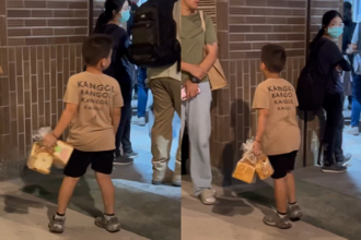 天使弟弟光復灾区暖问「你要麵包吗？」 画面曝光11万网友动容了