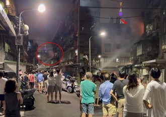 教師節連假！南港發生公寓大火 火舌竄出引民眾圍觀