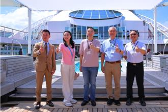 顶级邮轮「海洋富士号」首航基隆！谢国梁：携手共创观光新契机