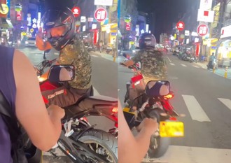 「汽車道騎機車？」高雄黃牌老伯逼車 遭騎士怒嗆