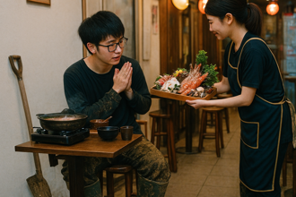 有洋蔥！鏟子超人任務結束回台東　吃火鍋遇善心夫妻幫結帳