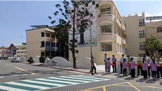 澎湖中兴国小公共艺术启用 围墙成新风貌