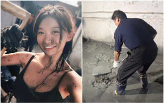 拱傅崐萁鏟土！G級女星「謝大立委關心」穿超辣救災