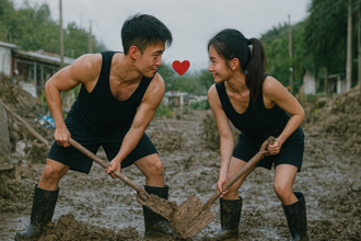 花蓮救災竟可鏟出另一半！ 網友：別利用愛心來亂搞