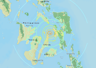 影》菲6.9強震 教堂倒塌！港務大樓重創 夜市民眾尖叫四竄