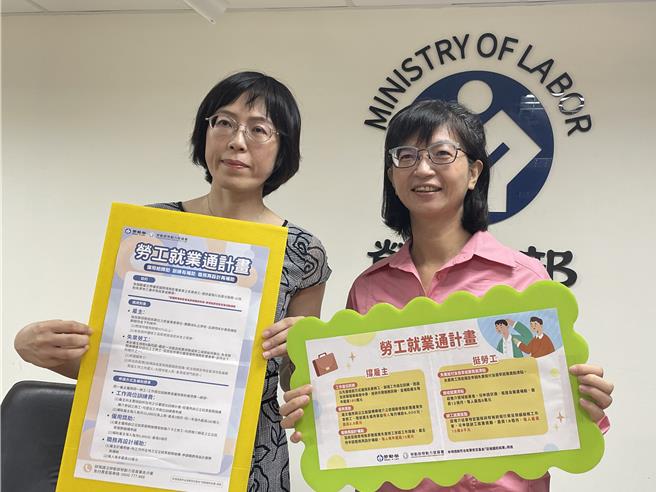 勞動部即日起推動「勞工就業通計畫」，利用每年最高180萬元的工作崗位訓練、每人最高3.6萬元僱用獎勵、每人每年最高10萬元職務再設計補助，鼓勵雇主僱用從製造業離職的失業勞工。（蔡佩珈攝）