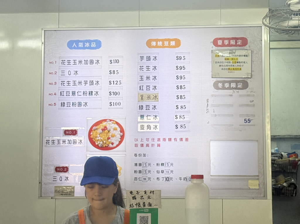 楊記的品項。(施景耀 攝)