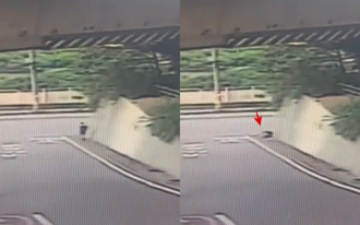 道路變陷阱！基隆「水溝蓋翻開」　學生下秒踩空摔傷 