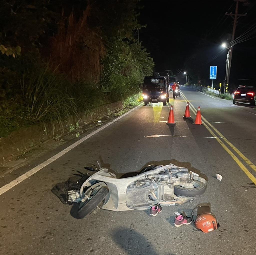 警方到場處理事故。（民眾提供／李京昇台中傳真）