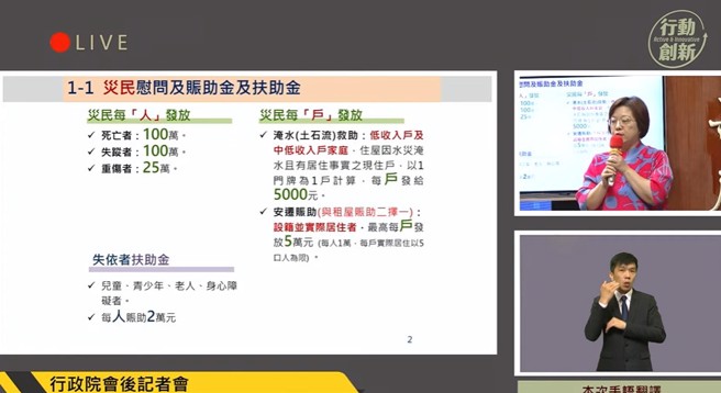  行政院會後記者會。（取自行政院開麥啦-2）