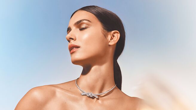 FRED Chance Infinie系列高級珠寶項鍊密鑲鑽石點綴，主石為重達0.7克拉鑽石。（FRED提供）