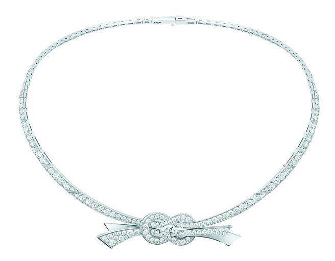FRED Chance Infinie高級珠寶系列白金鑽石項鍊。（FRED提供）