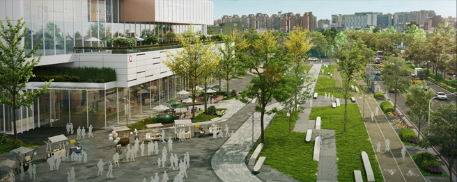  
内坜站模拟图(图/桃园市政府都市发展局)
