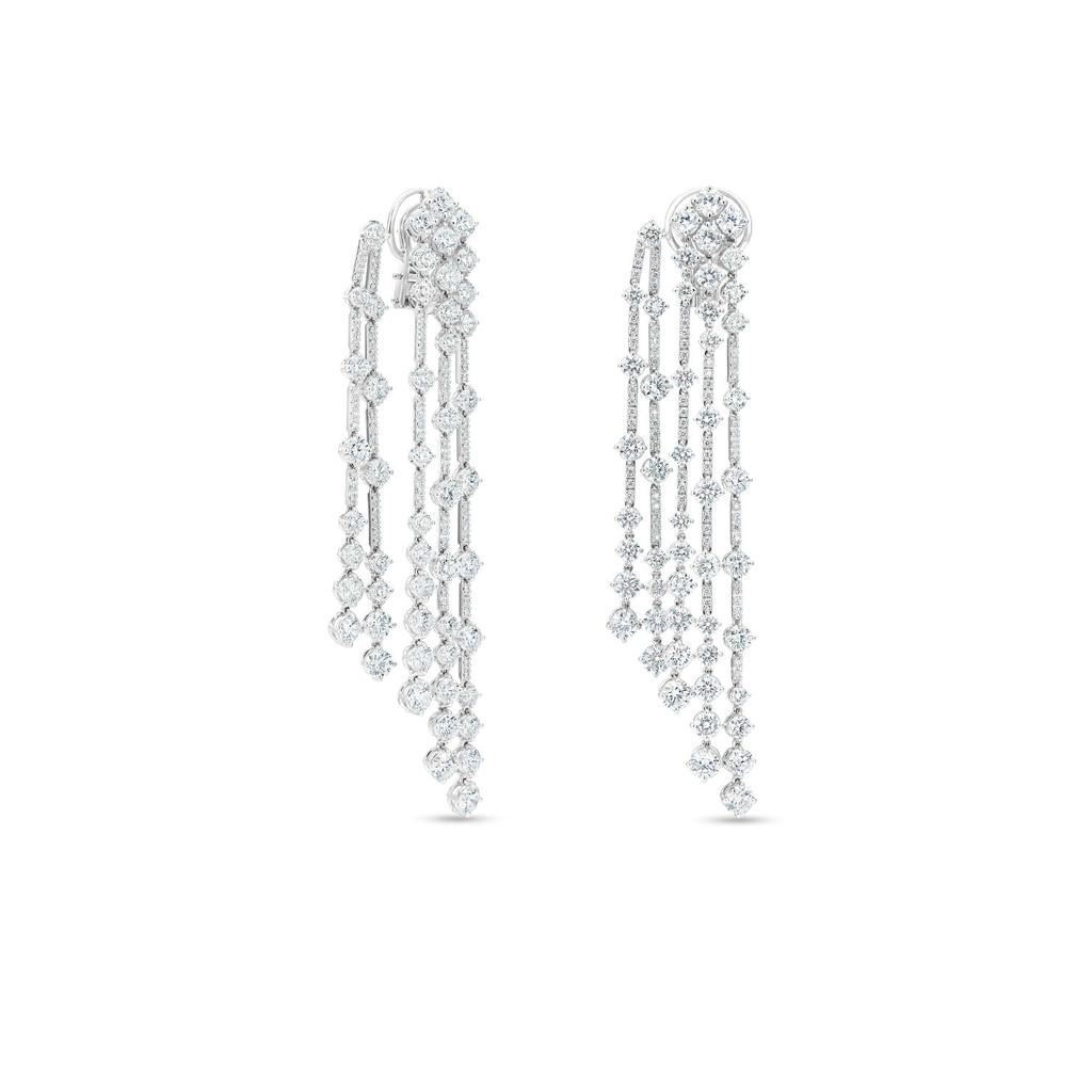 De Beers Arpeggia五行鑽石耳環。(圖/De Beers)