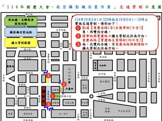 凯道国庆设备安装及预演  北市警公布交通管制措施