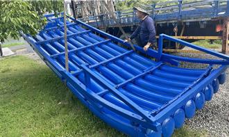 獨家》首登場！美濃湖藍衫舟筏競速 打造觀光盛典