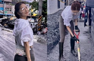 網紅赴花蓮救災「腳踩上萬名牌靴」！留言區遭狂轟　她直球回應