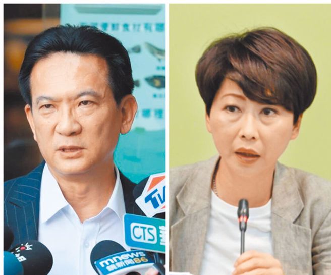 民進黨下屆台南市長初選，立委林俊憲（左）、陳亭妃（右）競爭劇烈。（本報資料照片）