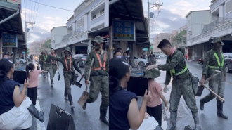 國軍超帥排長送帽給小女孩挨酸   石明謹曝從警經驗挺爆