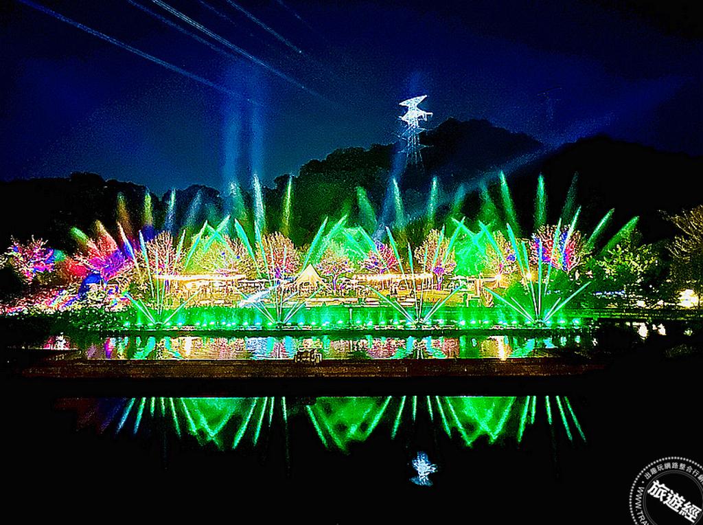 來慈湖潮復刻 _光雕水舞實景照（圖/桃園市政府觀旅局提供）