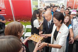 韓國瑜逛茶博   籲國慶假期遊南投品好茶賞焰火