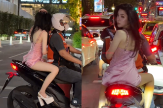 女星粉色睡衣跑趴暴红！穿梭车阵「最美风景线」掀模仿潮