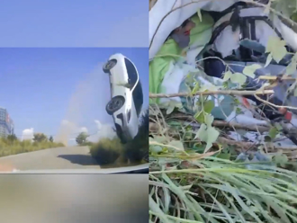 汽車也有飛航模式？駕駛驚見對向一輛車「從我頭上飛過去」 影片曝光