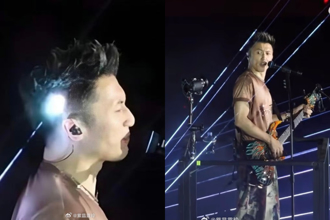 謝霆鋒開唱突遭雷射光直射「頭髮疑被燒焦」粉絲嚇壞