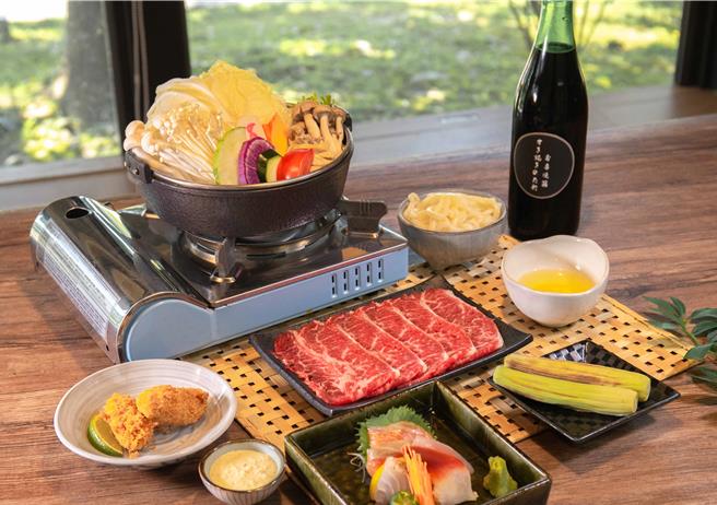 蝶舞咖啡厅及日光玺舞 寿喜烧·割烹旅展联袂推出「平日双人共用餐券」超值套组。（宜兰绿舞国际观光饭店提供）