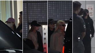 直擊》BLACKPINK深夜搭專機抵台！Lisa探頭萌翻現場500粉