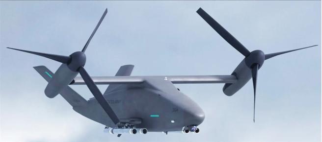 波音公布全新概念无人倾斜旋翼机「CxR」概念图。
（取自波音网站）