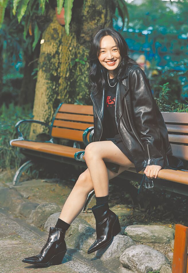 蔡思韵来台为主演恐怖片《泥娃娃》接受专访。（郭吉铨摄）