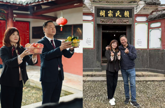 周玉琴首度陪賴岳謙返鄉祭祖 天氣意外放晴「祖先動用了人脈」