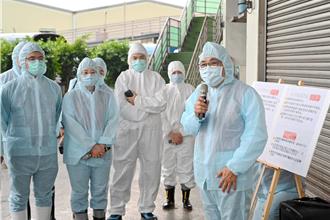 防堵非洲豬瘟！侯友宜視察肉品市場：廚餘禁餵、加強消毒