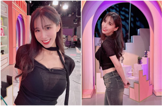 瑤瑤「心機穿搭」太犯規！透視黑上衣洩雪白曲線 側身彎腰暈了