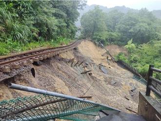 邊坡又滑動！台鐵平溪線光復連假全停駛