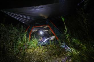 高寒地救援訓練班期末鑑測 夜間宿營 驗野外求生