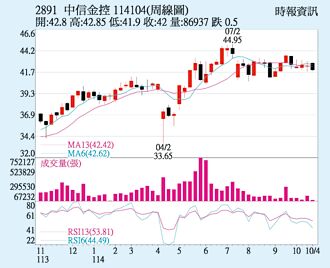 中信金 自营商买超挺