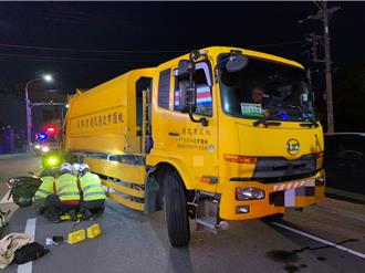 桃園垃圾車機車碰撞　女騎士受困車底意識模糊送醫