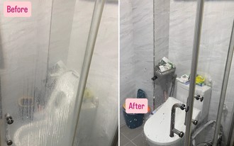 浴室玻璃門卡滿水垢 內行用天然神物 秒變亮晶晶