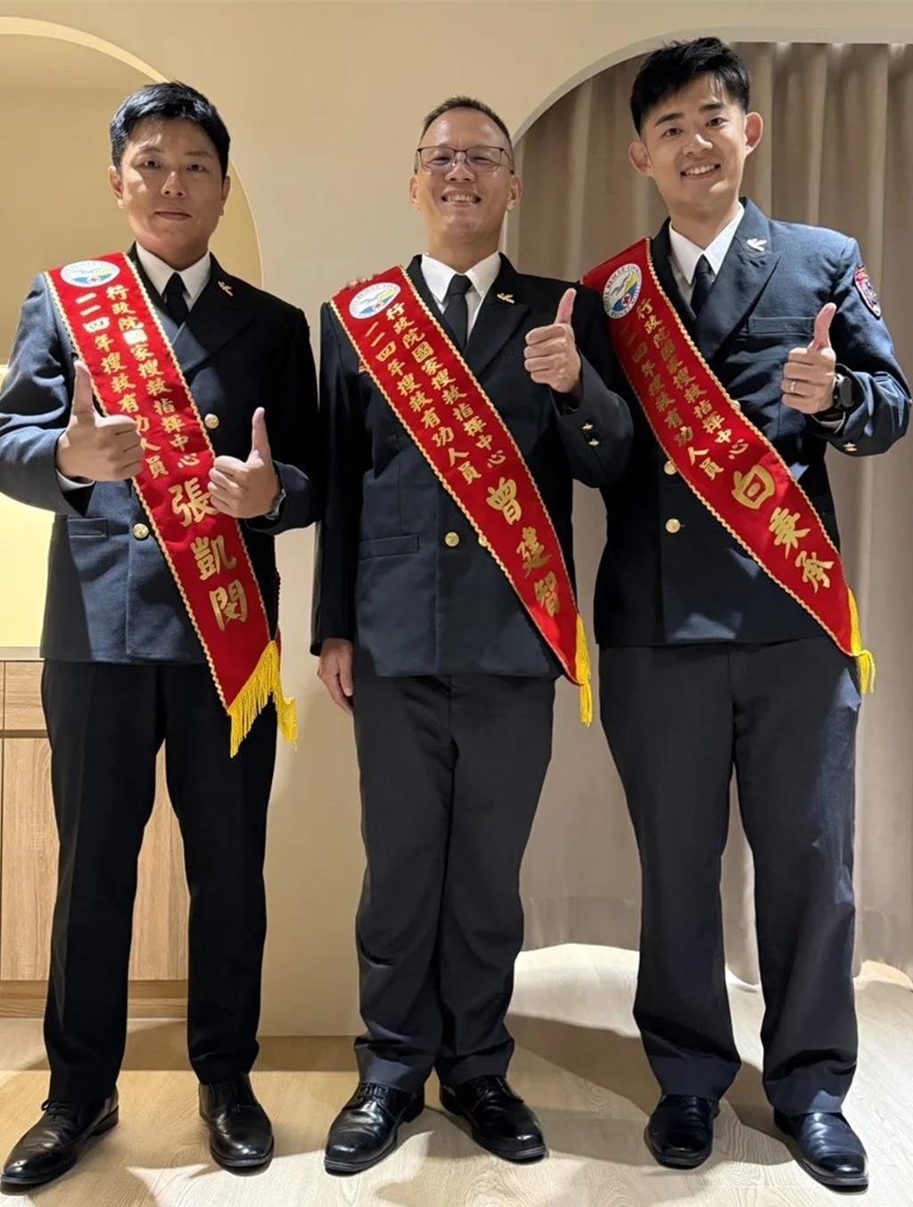 從山林到火線 台中消防3人獲選搜救有功人員