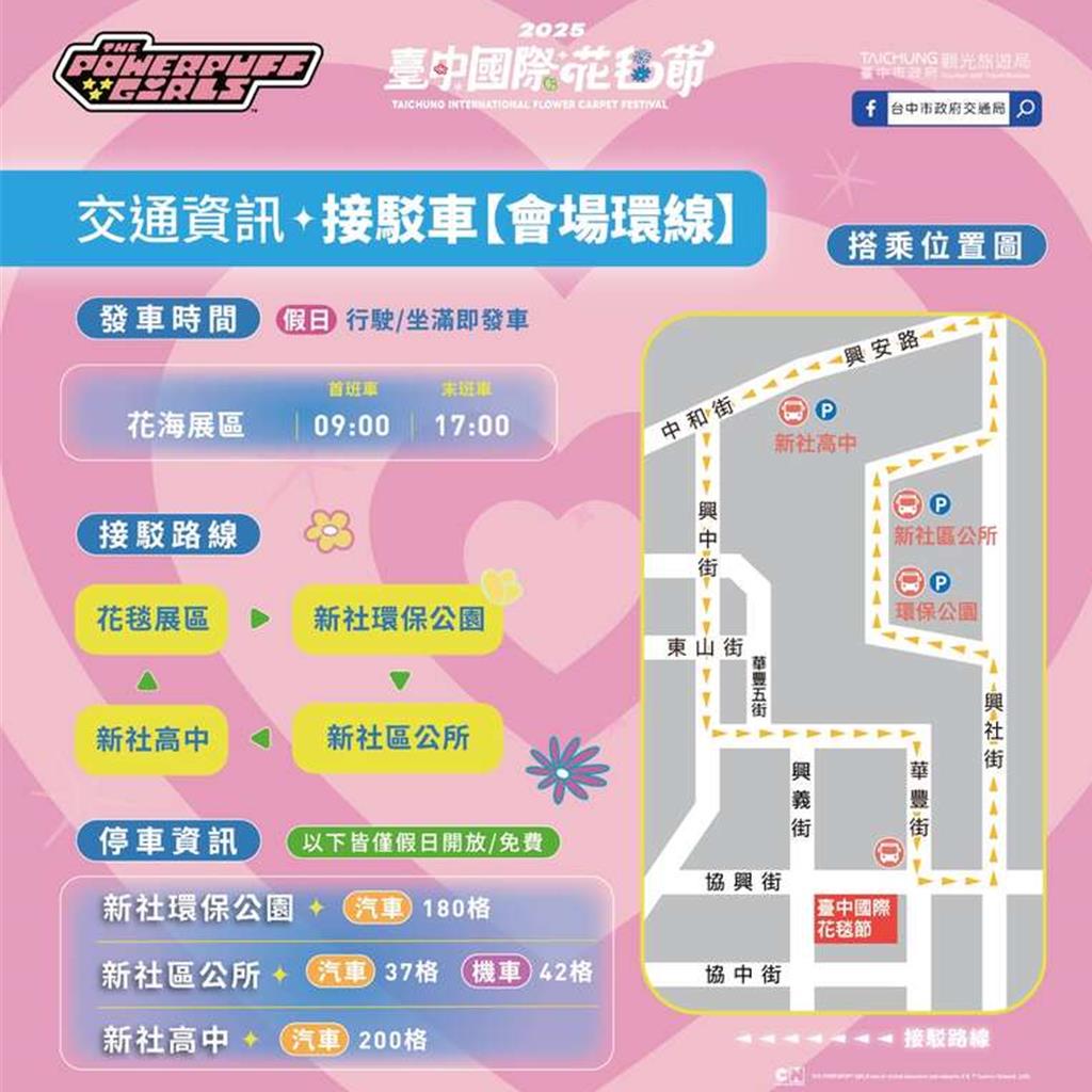 2025新社花海11／8登場！接駁車、管制措施一次看