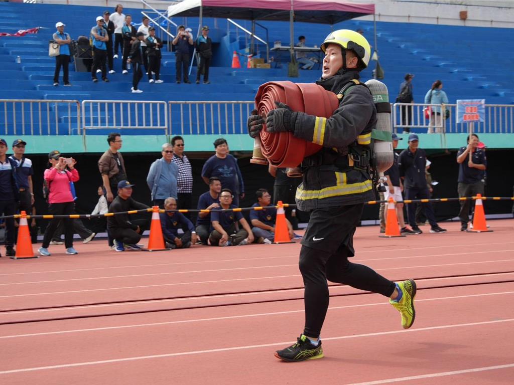 金門義消揚威全國體技能交流 火災搶救勇奪第一