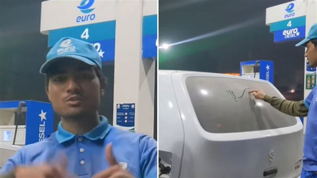 加油站員工太無聊 用客人車子灰塵畫畫 百萬人看成品傻：該跳槽了