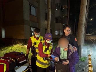 桃園龜山老翁迷路倒臥人行道 警方獲報馳援
