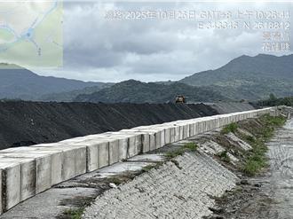 花蓮馬太鞍溪防汛升級 水利署派重機、抽水機待命